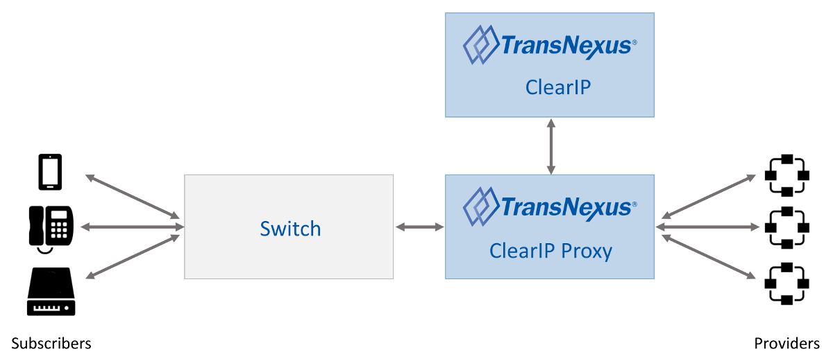 ClearIP Proxy within a telecommunications network