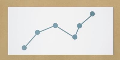 line graph with dots